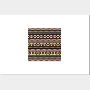 Tribal pattern in neutral colors Posters and Art